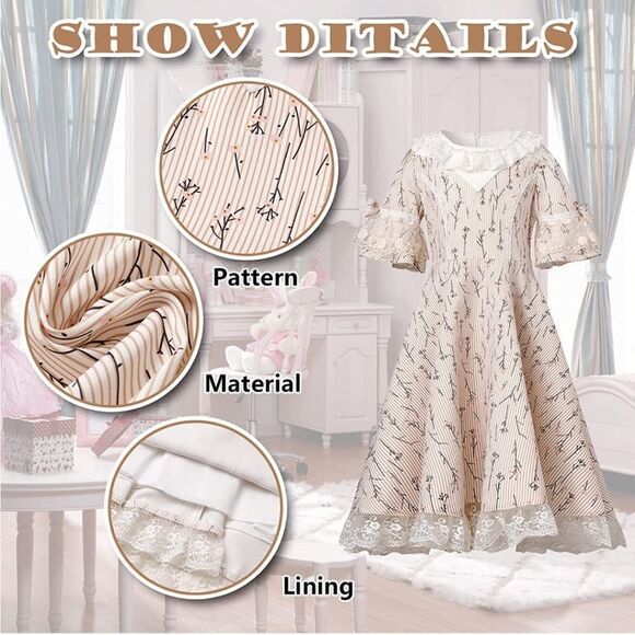 NWT Mangostice Short Sleeve A-Line Print Dress - Picture 4 of 6